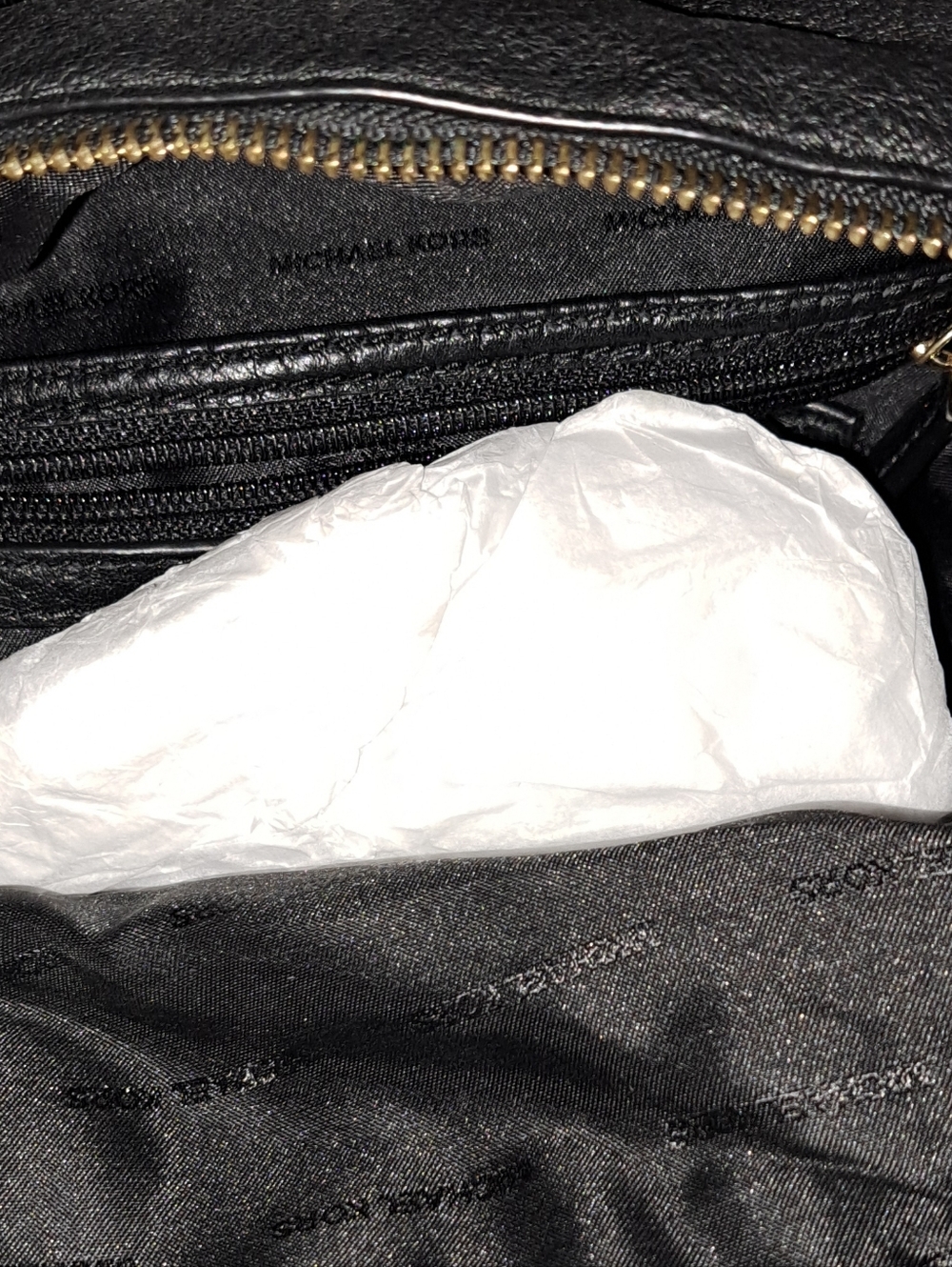 Michael Kors Black Leather Mini Backpack with Gold Accents - Picture 4 of 10